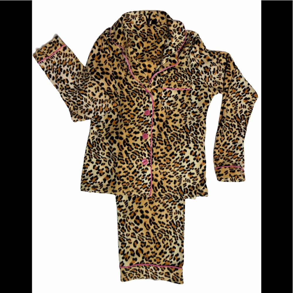 Kenzie Leopard Fleece 2 pc pajamas size Small - Picture 1 of 6